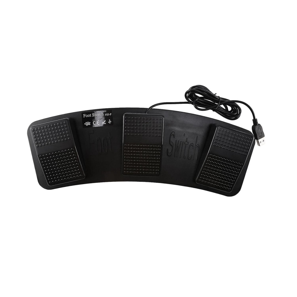 Fs3-P Usb Triple Foot Switch Pedal Control Keyboard Mouse 3 Pedals Any Key On Keyboard Combination 9317312157010