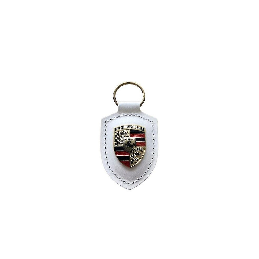 Porsche Crest Leather Keyring - White (wap0500950e)