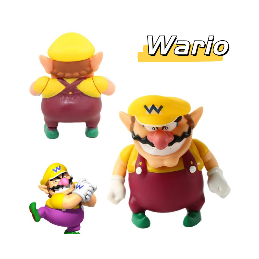 Mario Super All Stars Wario Plastic Toy Figure Kids Fans Gift Decoraiton Home