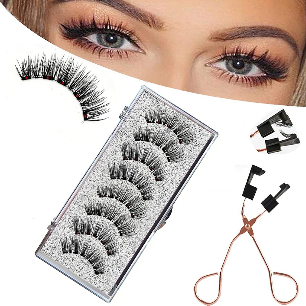 Magnetic Eyelashes Without Eyeliner Reusable False Lashes With Clip