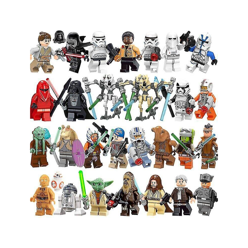 Star Wars Series Assembled Building Block Minifigure Luke Darth Vader Jedi Master Set Toy 29pcs