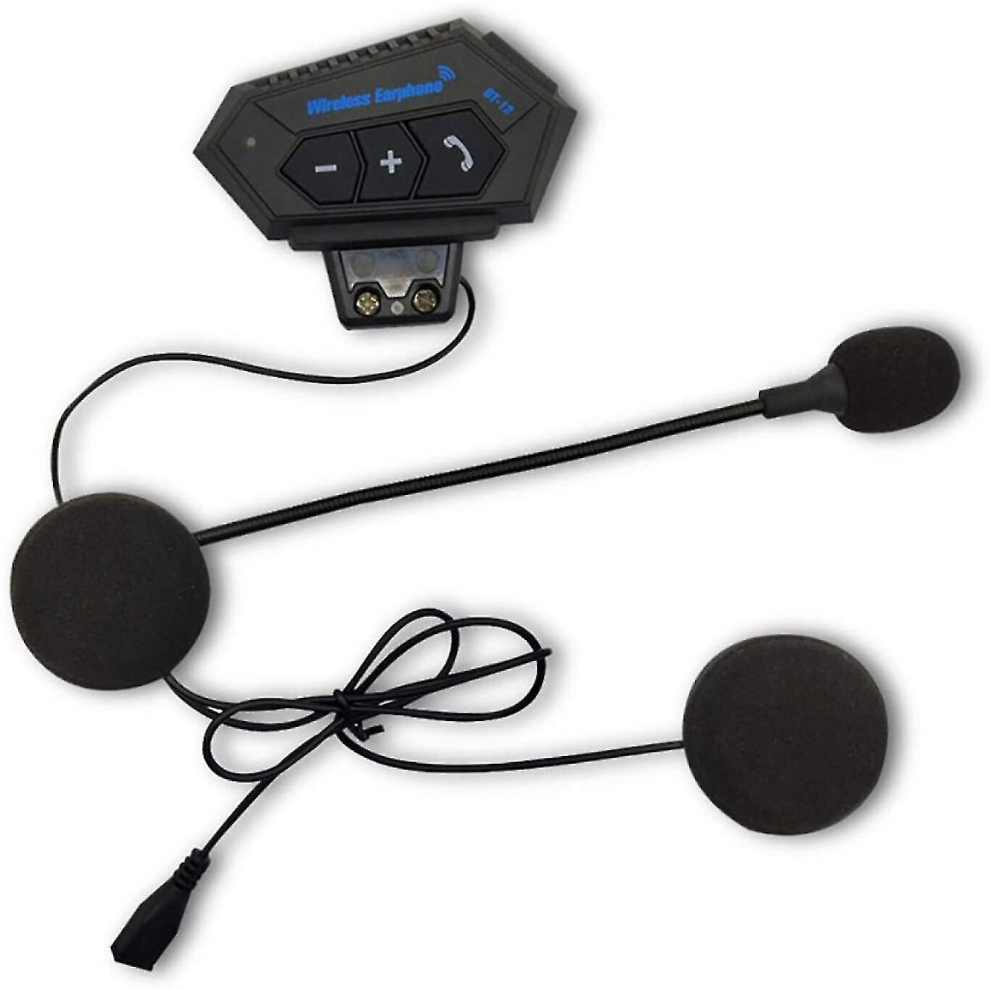 Helmet Bluetooth Headset,bt12 Motorcycle Helmet Intercom, Helmet Communication System