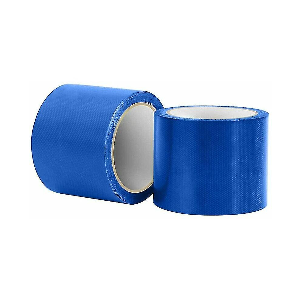 Blue Waterproof Adhesive Tarpaulin Repair Tape, 8Cm X 10M Greenhouse Duct Tarpaulin Repair Flex Tape, Useful For Repairing Truck Or Greenhouse Tarpaul 9379873187974