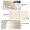 (Beige) 2pcs Upholstered Leather Dining Chairs Wide Seat 3
