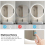 AICA (700mm) Round Mirror with 3 LED Lights Dimmable for Bathroom Bedroom 9