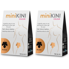 Pubic Bikini Hair Dye Colour Black miniKini Gel Formulation 2 Packs