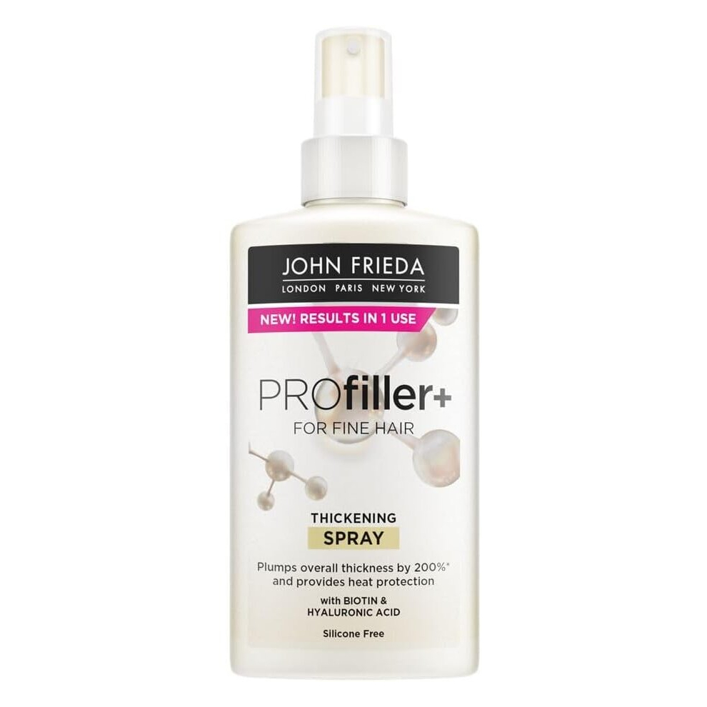 John Frieda PROfiller+ Thickening Spray with Heat Protection for Thin, Fine Hair, 150ml