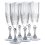 URBN-CHEF 6pc Crystal Effect Reusable Durable Champagne Wine Drinking Party Flute Glasses 7