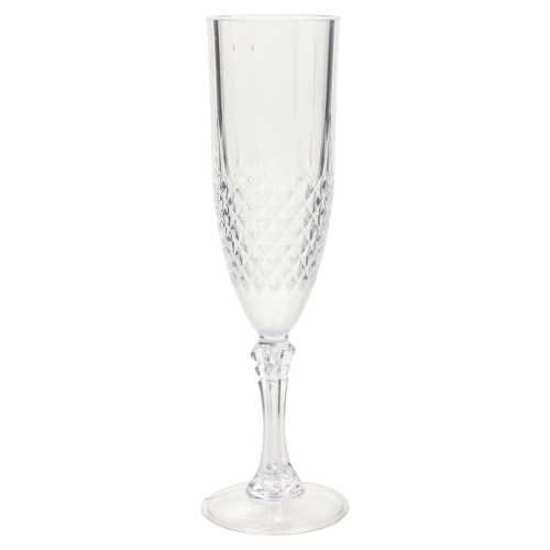 URBN-CHEF 6pc Crystal Effect Reusable Durable Champagne Wine Drinking Party Flute Glasses 1