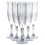 URBN-CHEF 6pc Crystal Effect Reusable Durable Champagne Wine Drinking Party Flute Glasses 6