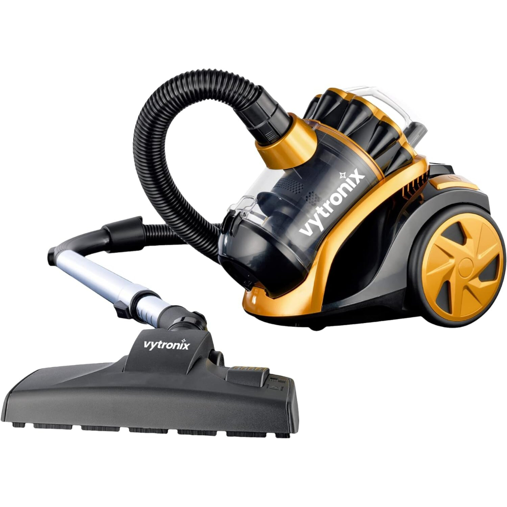 VTBC01 Bagless Cylinder Vacuum Cleaner, 800w High Power Motor, Compact and Lightweight, Cyclonic Vacuum and Carpet Cleaner with 4 stage
