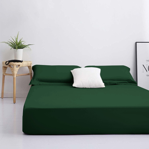 (Emerald Fitted Sheet	) Double Fitted Sheets Extra Deep Bed Sheet 25cm
