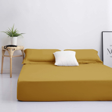 (Ochre/ Yellow Fitted Sheet ) Double Fitted Sheets Extra Deep Bed Sheet 25cm