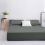 (Grey Fitted Sheet	) Double Fitted Sheets Extra Deep Bed Sheet 25cm 1