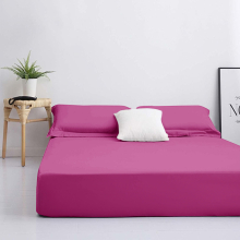 (Pink Fitted Sheet ) Double Fitted Sheets Extra Deep Bed Sheet 25cm