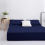 (Navy/ Blue Fitted Sheet	) Double Fitted Sheets Extra Deep Bed Sheet 25cm 1