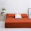 (Rust/ Orange Fitted Sheet	) Double Fitted Sheets Extra Deep Bed Sheet 25cm 1