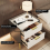 Nightstand Bedside Table 2 Drawers End Side Table 4