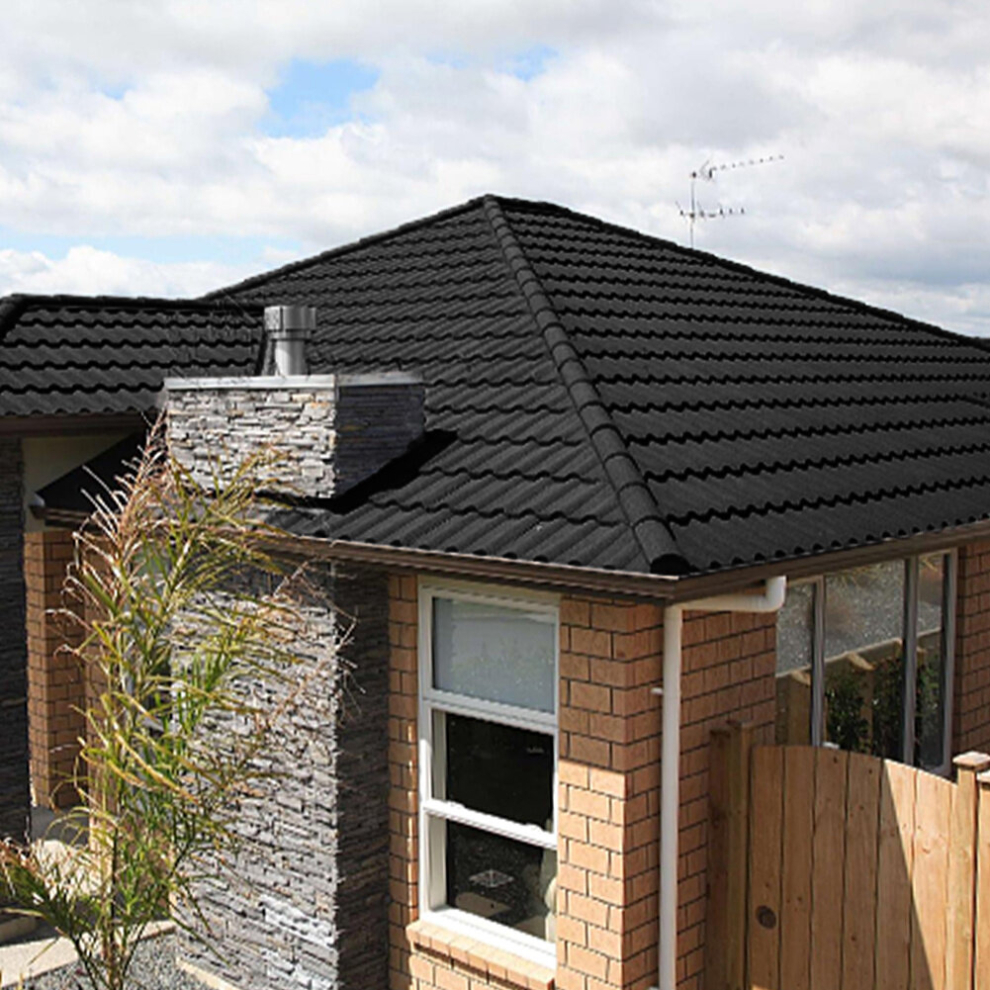 (Black) Golan Tiles Stone Coated Metal Roofing 5pcs