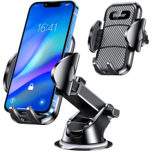 Blukar Car Phone Holder Adjustable Mount Cradle 360° Rotation 4 in 1 Stable Car Dashboard/Windscreen/Air Vent One Button 4.7 6.7 inch Smartphone