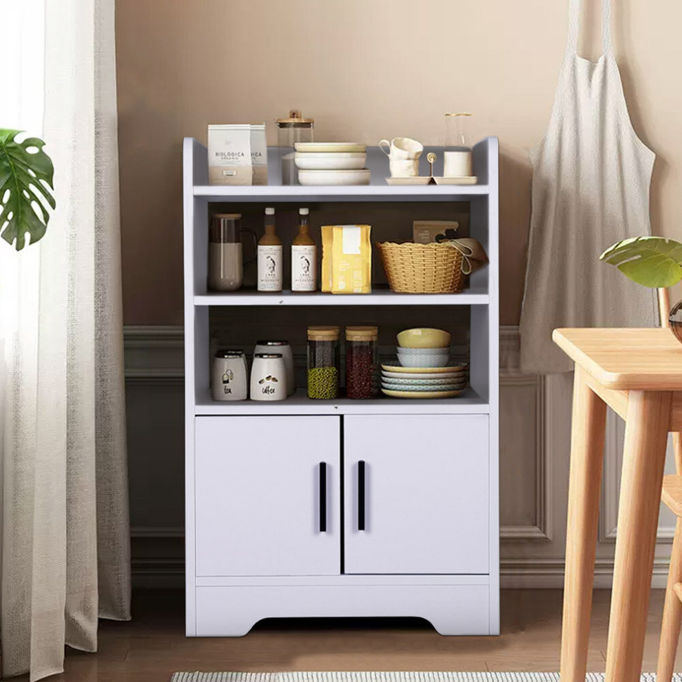 (White) Contemporary Wooden Sideboard Storage Cabinet