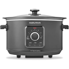 3.5L Easy Time Slow Cooker, Automatic Heat Settings, Keep Warm Mode, Hob Proof, Countdown Indicator, Dishwasher Safe Pot, Matte Black, 460021