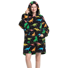 (Dinosaur) Cartoon Women's Blanket Hoodie Warm Comfort Outdoor Clothes Cotton Robe