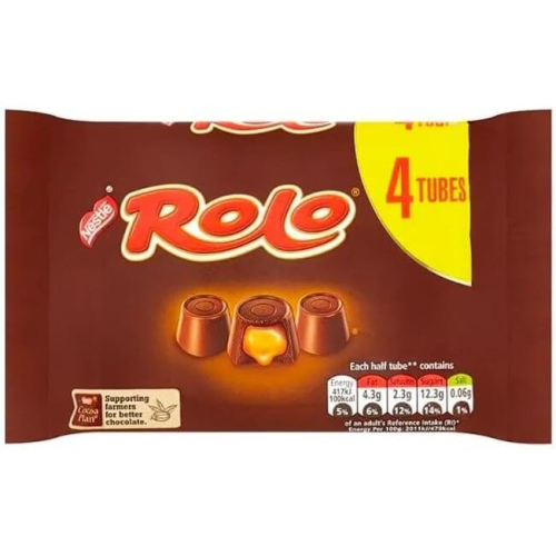 3 x Rolo Milk Chocolate & Caramel Multipack 41.6g 4 Pack
