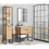 Vanity Unit Basin Freestanding Black/Oak Effect Loft Industrial Brook 8