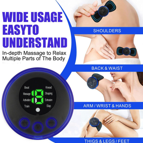 Portable EMS Mini Electric Neck Back Massager Cervical Massage 1
