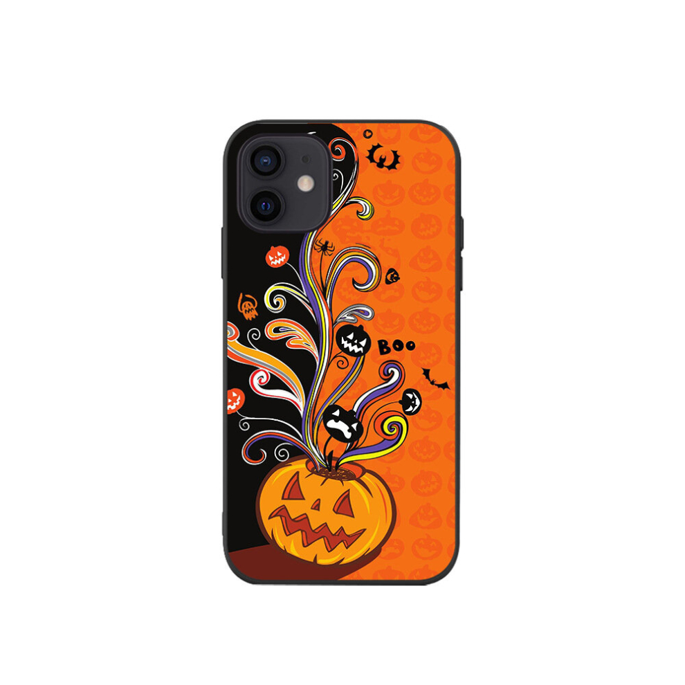 (4, Iphone15pro) For Iphone 15 Halloween Carnival Phone Case Pumpkin Witch Bat Haunted House Horror Phone Case Light 9084037308361