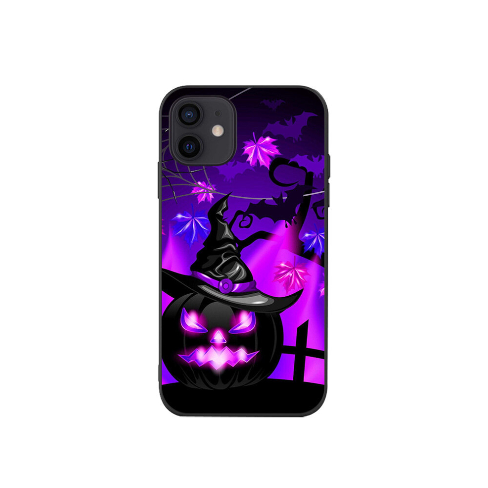(5, Iphone15plus) For Iphone 15 Halloween Carnival Phone Case Pumpkin Witch Bat Haunted House Horror Phone Case Light 9084037308415