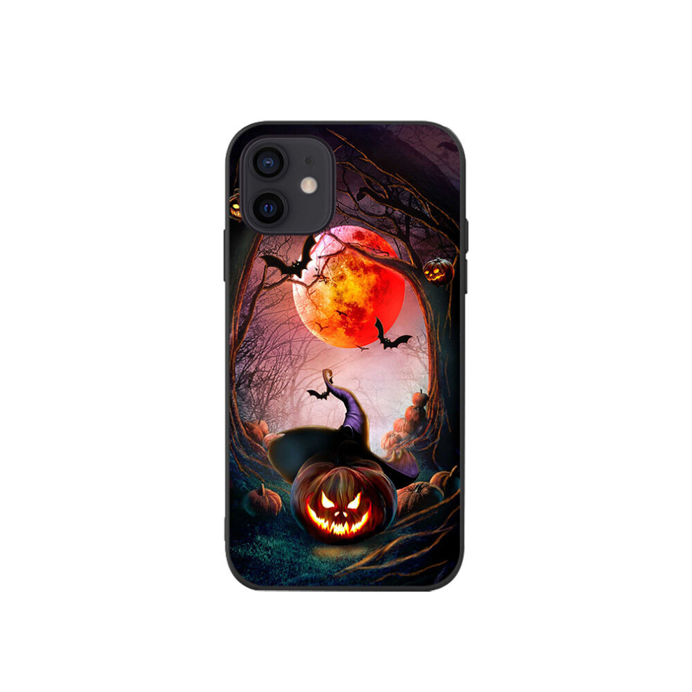 (7, Iphone15promax) For Iphone 15 Halloween Carnival Phone Case Pumpkin Witch Bat Haunted House Horror Phone Case Light 9084037308507