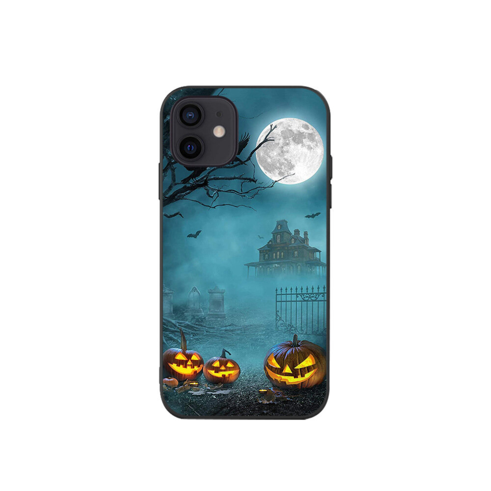 (6, Iphone15promax) For Iphone 15 Halloween Carnival Phone Case Pumpkin Witch Bat Haunted House Horror Phone Case Light 9084037308460