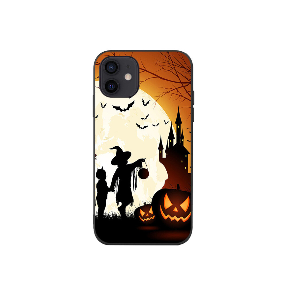 (8, Iphone15) For Iphone 15 Halloween Carnival Phone Case Pumpkin Witch Bat Haunted House Horror Phone Case Light 9084037308514