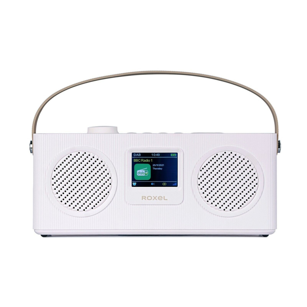 Roxel DAB+ Digital & FM Radio Wireless Speaker Alarm Clock - White