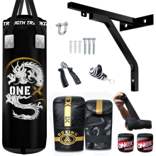 (3ft - 13Pcs Punch Bag) Boxing Punch Bag Punching Gloves MMA Kickboxing