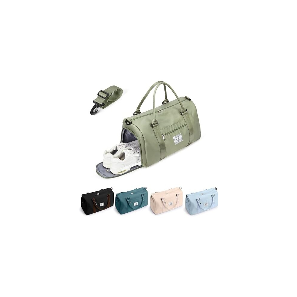 Gym Bag for Women Men, Travel Tote Bag Sport Gym Duffle Bag with Shoe Compartment & Wet Pocket, Carry on Overnight Bag Hospital Bag-image-OPC-PCNC25T-NEW