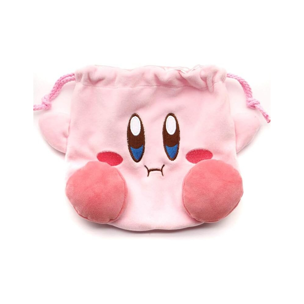 Tianci Pink Star Plush Drawstring Plushie Kawaii Bag Travel Purse Makeup Cosmetic Storage Bags Organizer