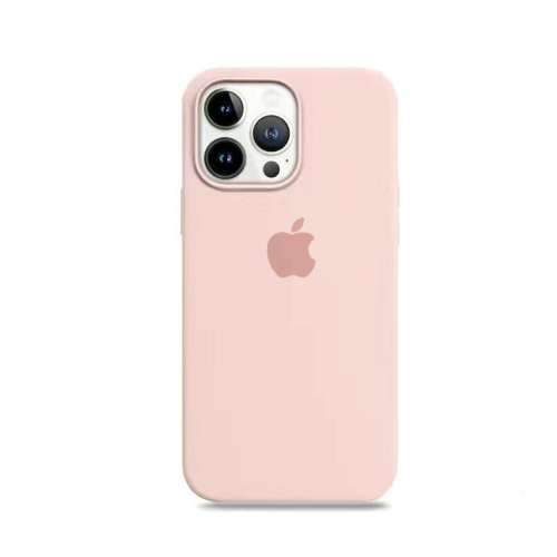 Apple Silicone Case with MagSafe (for iPhone 14), Soft-Touch Finish, Chalk Pink