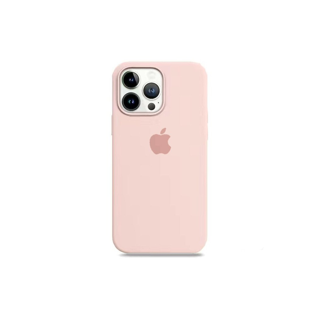 Apple Silicone Case with MagSafe (for iPhone 14), Soft-Touch Finish, Chalk Pink