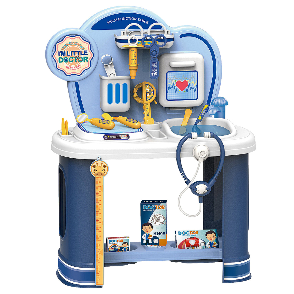 (Blue) Toy Dr Set Doctor Play Kids Interactive Role Play Hospital Pretend Medical Nurse