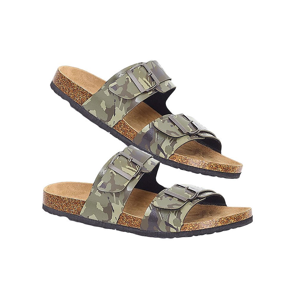 (Camo, UK 6 ) BRAVE SOUL Mens Sandals Flip Flops Slippers Sliders