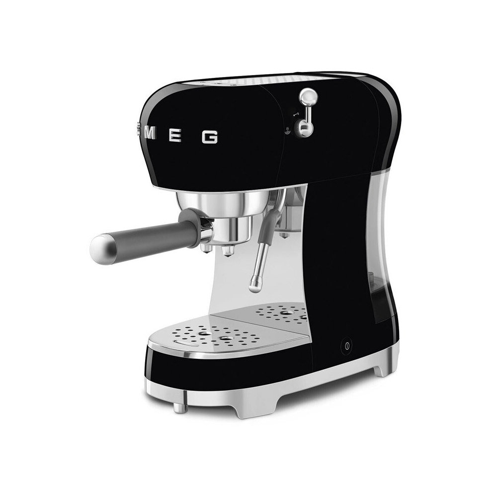 Smeg Ecf02 Espresso Coffee Machine With Steam Wand (Black) Black