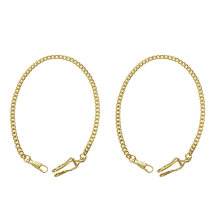 2X Retro Antique Vintage Pocket Watch Chain Gold