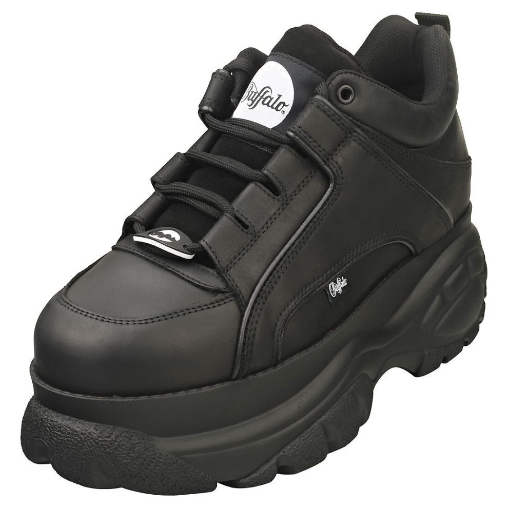 (9) Buffalo 1339-14 2.0 Mens Platform Trainers in Black