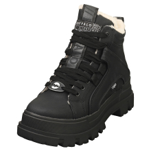 (4) Buffalo Aspha Nc Mid Warm Vegan Womens Ankle Boots in Black