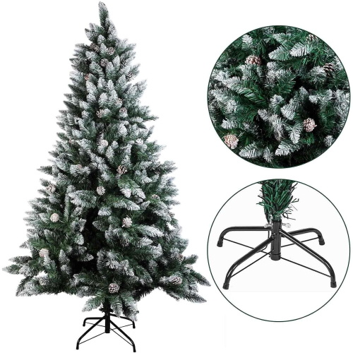 6ft Snow Flocked Christmas Tree 1.8m Artificial Holiday Christmas Pine 2