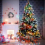 6ft Snow Flocked Christmas Tree 1.8m Artificial Holiday Christmas Pine 5