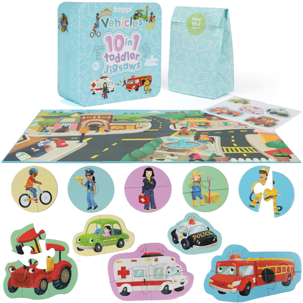Boppi (Vehicles) 10 In 1 Toddler Jigsaw Puzzle